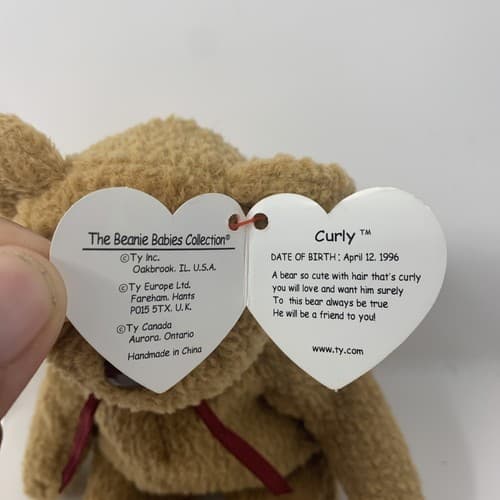 Original ty Curly TY Beanie Baby - Rare with many Errors (Ex Condition) (A3) - Thumbnail 4