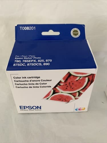 Genuine Brand New OEM Epson T008201 Color Ink Cartridge Ex 12/2014 Combo(A12) - Thumbnail 2