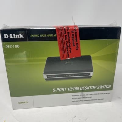 NEW D-Link DES-1105 5 Port 10/100 Desktop Gigabit Switch (A16)