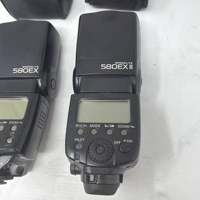 x2 CANON 580EX / 580EX II SPEEDLITE - Shoe Mount For fix/parts (A11) - Thumbnail 3