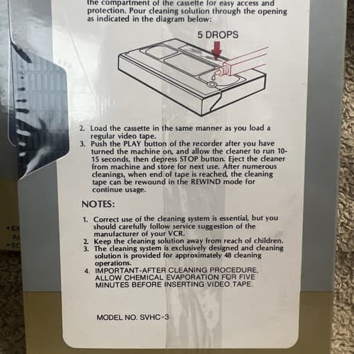 Sonic video cassette cleaning svhc-3 PACK OF 3 (A4) - Thumbnail 4
