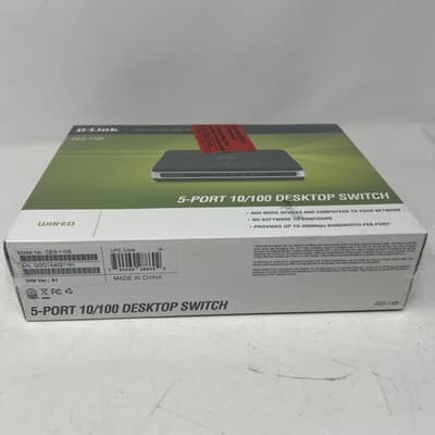 NEW D-Link DES-1105 5 Port 10/100 Desktop Gigabit Switch (A16) - Thumbnail 4