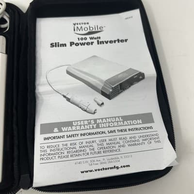 Vector iMobile VEC415 100 Watt Slim Power Inverter Car Adapter With Case (A16) - Thumbnail 4
