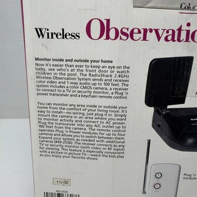 Radio Shack Wireless Observation Security System with Add-on Camera 49-2535 (u) - Thumbnail 3