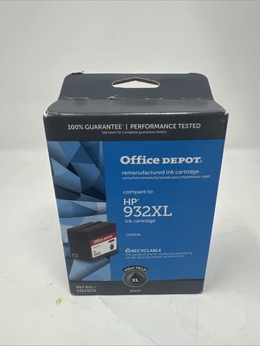 Office Depot HP 932XL reman ink cartridge,Black unopened box (A16) - Image 1