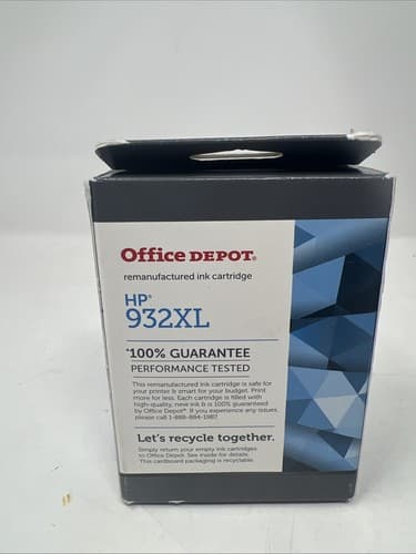 Office Depot HP 932XL reman ink cartridge,Black unopened box (A16) - Thumbnail 3