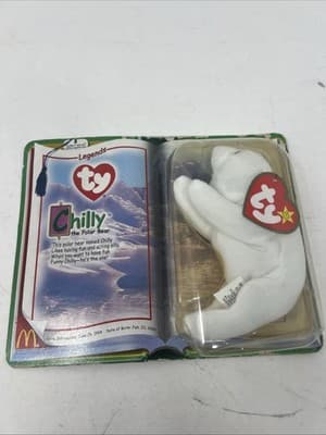 McDonalds Legends Chilly The Polar Bear Ty Beanie Baby Brand New In Box (A18) - Thumbnail 2