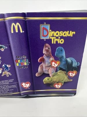 TY Teenie Beanie Babies *McDonalds Happy Meal Toy~ 'Rex' The Tyrannosaurus w/Tag - Thumbnail 6