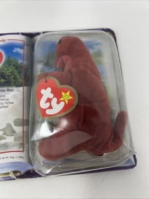 TY Teenie Beanie Babies *McDonalds Happy Meal Toy~ 'Rex' The Tyrannosaurus w/Tag - Thumbnail 8