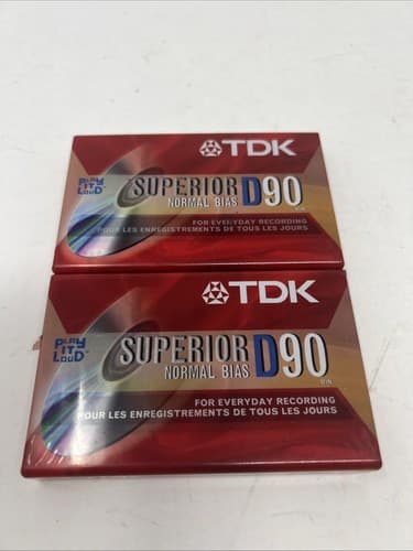 TDK D90 Standard Audio Cassette Superior Normal Bias IEC I / Type I 60dB (A5) - Image 1