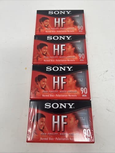 NEW SONY Blank HF Audio Cassette Tapes LOT OF4 Normal Bias 90 Minutes (A13) - Thumbnail 4