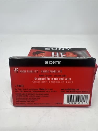 NEW SONY Blank HF Audio Cassette Tapes LOT OF4 Normal Bias 90 Minutes (A13) - Thumbnail 3