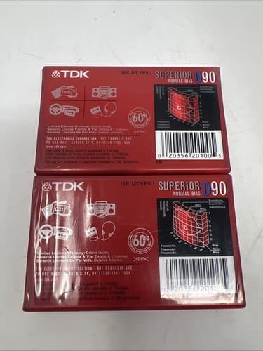 TDK D90 Standard Audio Cassette Superior Normal Bias IEC I / Type I 60dB (A5) - Thumbnail 3