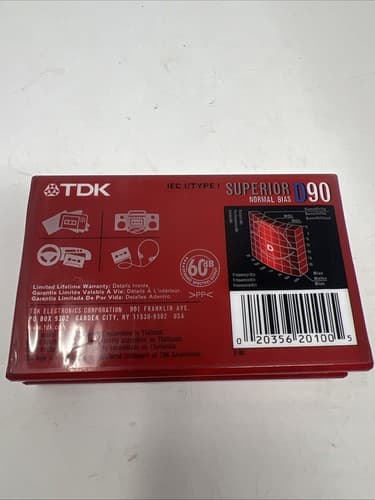 TDK D90 Standard Audio Cassette Superior Normal Bias IEC I / Type I 60dB (A5) - Thumbnail 4