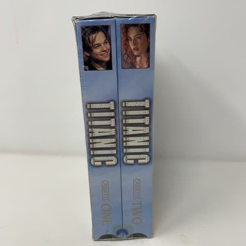 Titanic (VHS, 1998, 2-Tape Set) Leonardo DiCaprio - Kate Winslet - NEW & SEALED - Thumbnail 2
