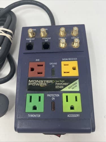 Monster Cable Monster Power Home Theatre PowerCenter HTS400 Power Tap (A17) - Thumbnail 2