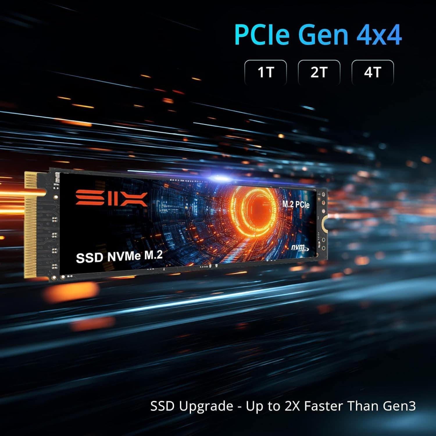 SIX NVME M.2 SSD PCIe 4.0-1TB m.2 2280 ssd, Read UP to 7350MB/s 1TB for Gaming P - Thumbnail 3