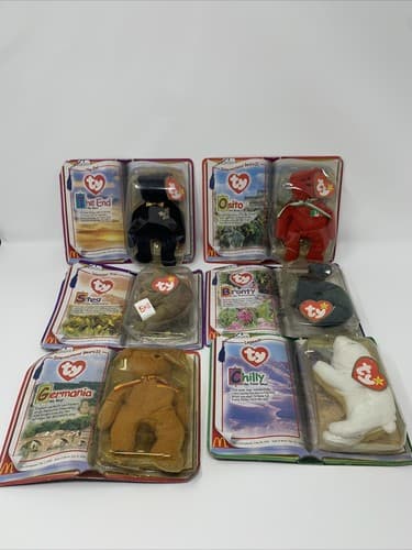 Lot McDonald’s 2000 Ty Beanie Babies, Spangle , The End,International Bears 🔥A8 - Image 1