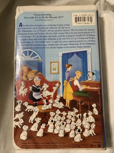 101 Dalmatians (VHS, 1992) Rare Black Diamond Edition - Thumbnail 4