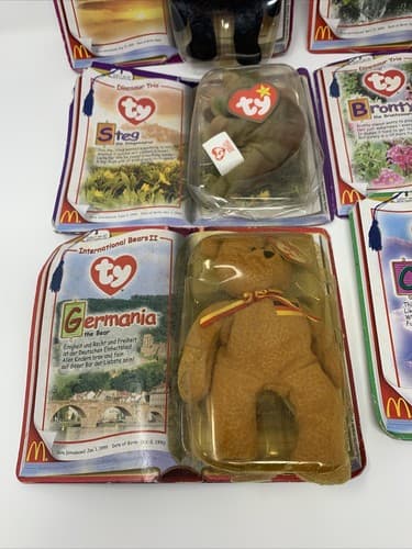 Lot McDonald’s 2000 Ty Beanie Babies, Spangle , The End,International Bears 🔥A8 - Thumbnail 5