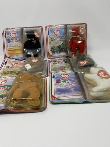 Lot McDonald’s 2000 Ty Beanie Babies, Spangle , The End,International Bears 🔥A8 - Thumbnail 6