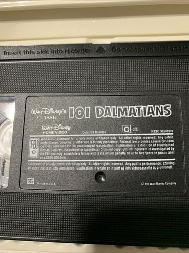 101 Dalmatians (VHS, 1992) Rare Black Diamond Edition - Thumbnail 9
