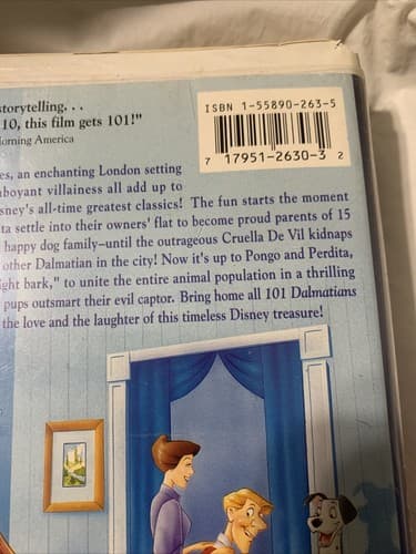 101 Dalmatians (VHS, 1992) Rare Black Diamond Edition - Thumbnail 5