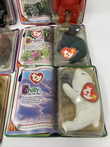 Lot McDonald’s 2000 Ty Beanie Babies, Spangle , The End,International Bears 🔥A8 - Thumbnail 4