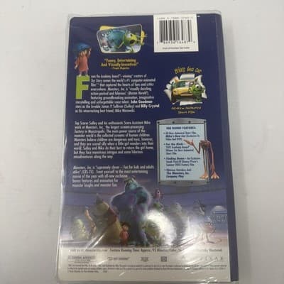 Disney PIXAR Monsters, Inc. VHS, 2001 Clamshell Used As Is (A11) - Thumbnail 2