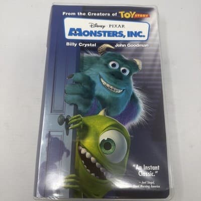 Disney PIXAR Monsters, Inc. VHS, 2001 Clamshell Used As Is (A11)