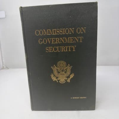Report of the Commission on Government Security (Hardcover) 1957 double sign