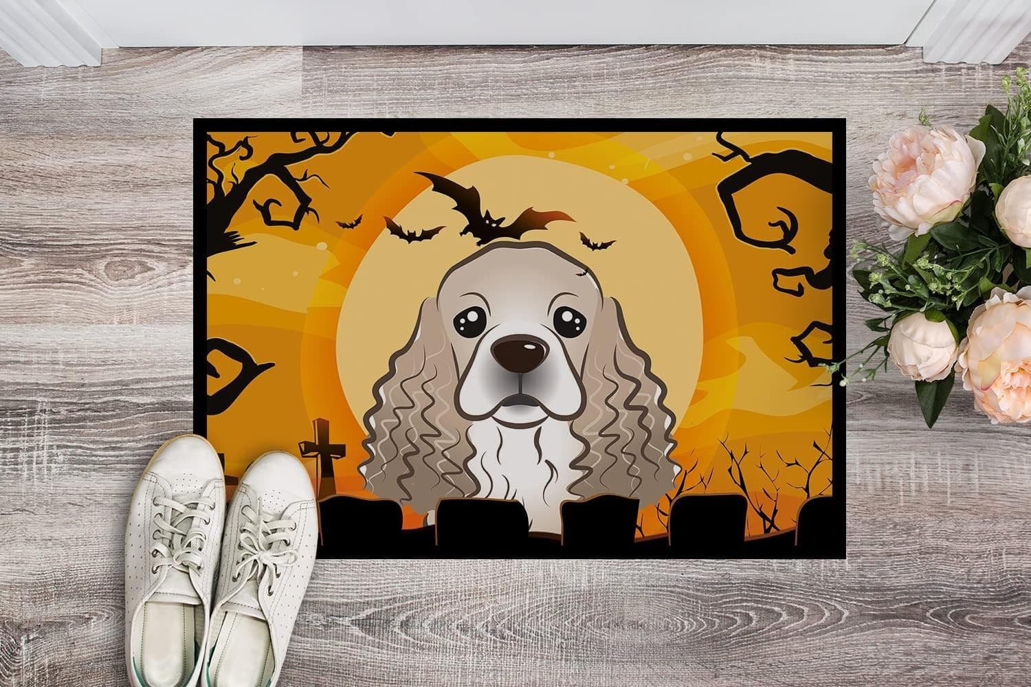 Caroline's Treasures BB1774JMAT Halloween Cocker Spaniel Doormat 24x36 Front - Thumbnail 2