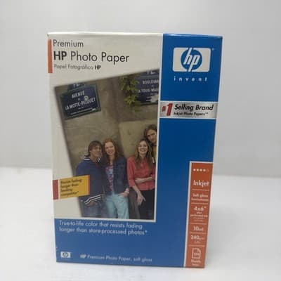 HP Premium Soft Gloss Photo Paper For Inkjet Printer 4 x 6 (A17)