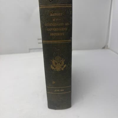 Report of the Commission on Government Security (Hardcover) 1957 double sign - Thumbnail 2