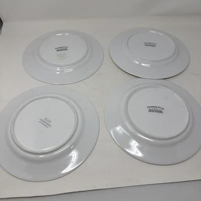 4X Charter Club Dinner Plates Grand Buffet Set of 3 Gold 9.5/8" White Porcelain - Thumbnail 6