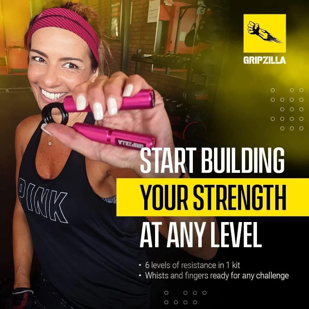 GRIPZILLA Grip Strength Trainer 50-300lb, Hand Gripper Strengthener Workout Kit, - Thumbnail 6