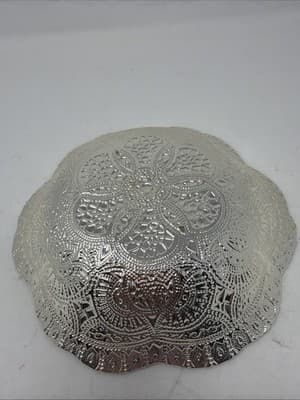 Stunning Turkish Decorative Bowl Gold Silver Colored Glass - Thumbnail 2