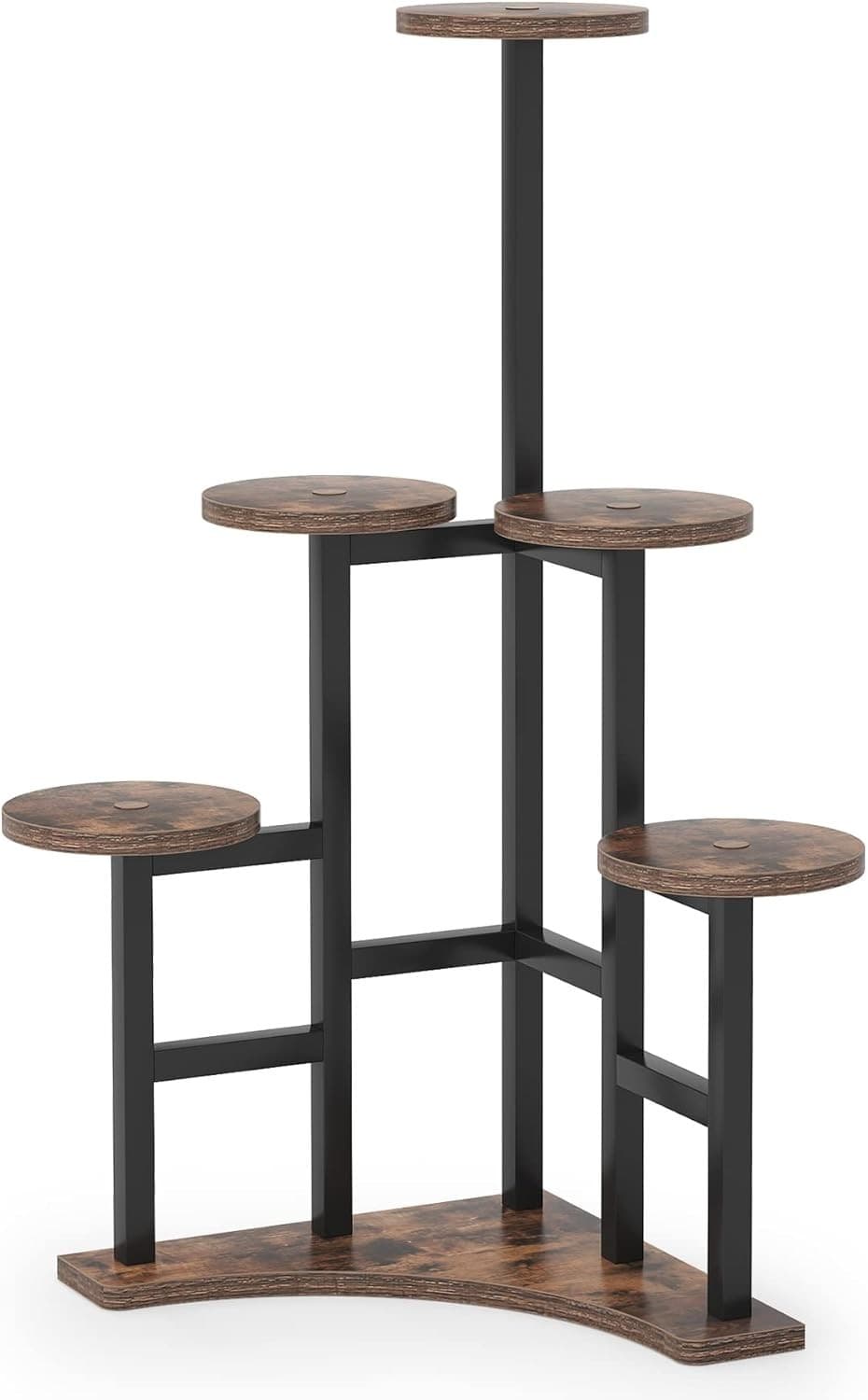 LITTLE TREE 6 Tiered Corner Plant Stand Indoor, Tall Plant Shelf Flower Stand - Thumbnail 4