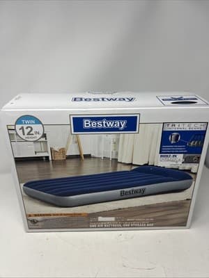 Bestway 12" Tritech Twin Air Mattress with Built-in Pump