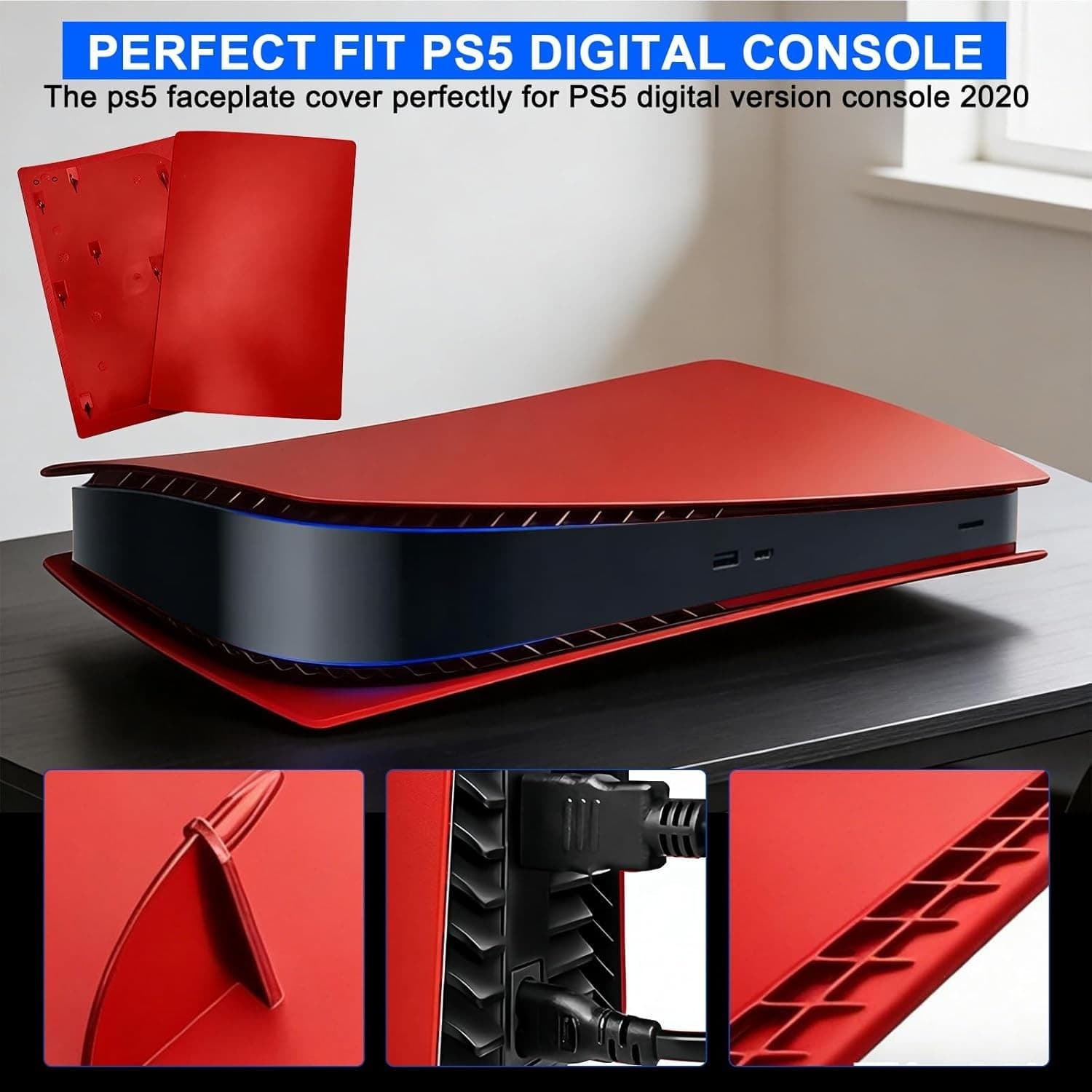 Face Plates for PS5 Console, arVin Replacement Shell Skin Cover Case for PS5, AB - Thumbnail 3