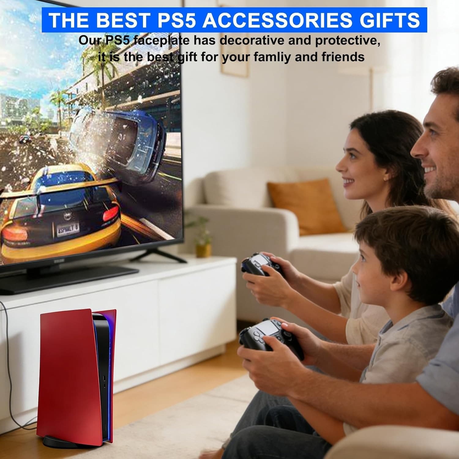 Face Plates for PS5 Console, arVin Replacement Shell Skin Cover Case for PS5, AB - Thumbnail 5