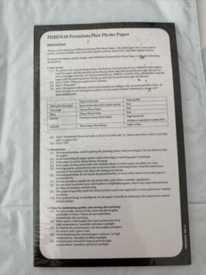 PHOTO PAPER FUJIFILM PREMIUM PLUS 4X6 20 Factory SealedA10 - Thumbnail 2