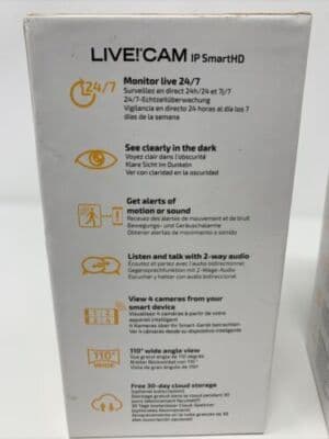 X2 Creative Live! Cam IP SmartHD 720p Wi-Fi Monitoring Camera BLACK (A12) - Thumbnail 4