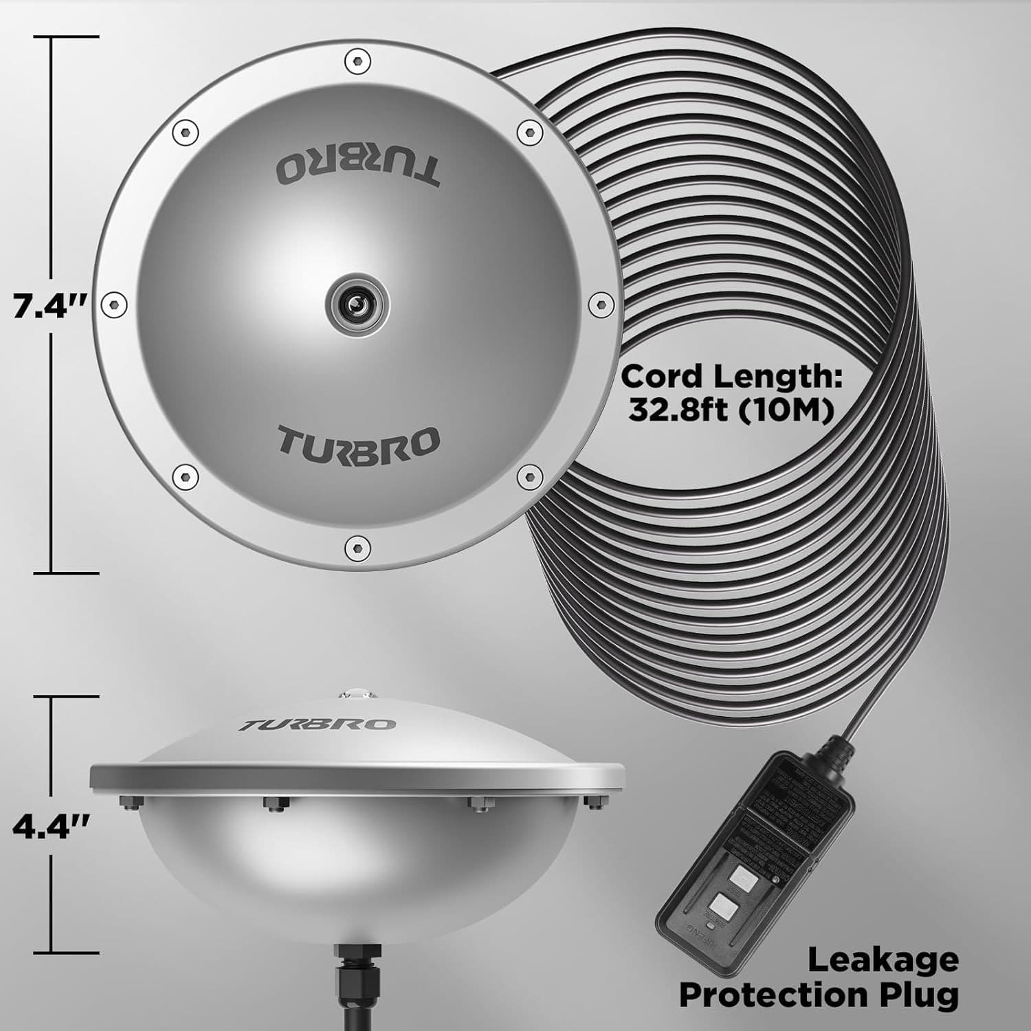 TURBRO Pond De-icer, Floating Pond Heater with 32.8 ft. UL Approved Cord, Full - Thumbnail 2