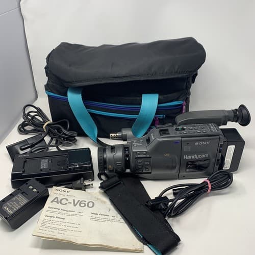 Sony Handycam CCD-F56 Camcorder Video 8 withMany Accessories Untested