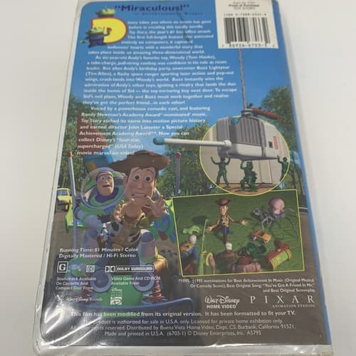 Toy Story (VHS, 2001) very good condition, rated G, Dolby Surround sound - Thumbnail 5