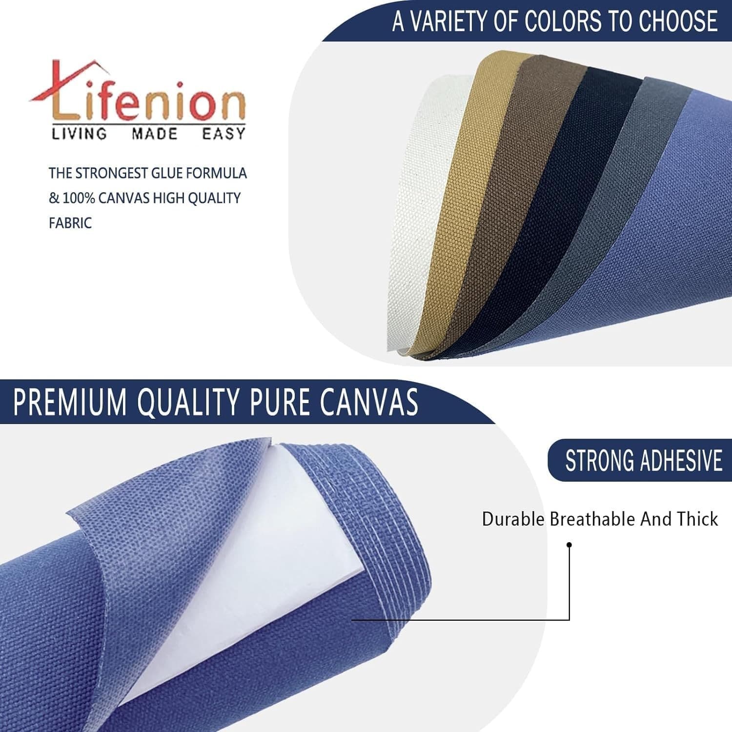 Canvas Repair Patch, 17X79 Inch Strong Sticky Fabric Repair Tape, Self-Adhesive - Thumbnail 3
