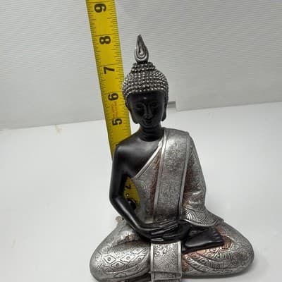 Small Sitting Buddha Figurine Home Decor 8 INCH (A15) - Thumbnail 8