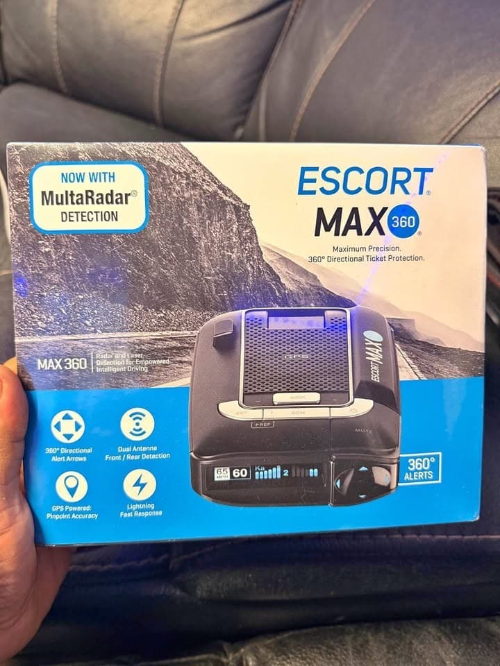 360 -GPS Escort Max Laser Radar Detector Directional Alerts Dual AntennaBL - Thumbnail 2