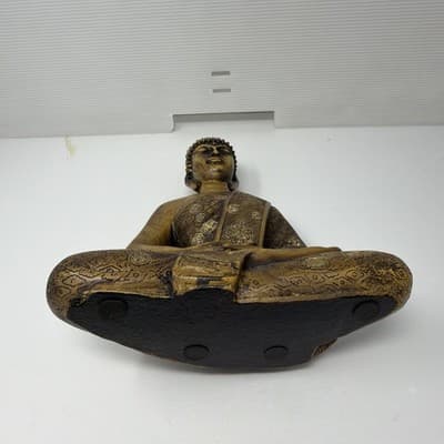 Ornate Buddha Statue Figurine Meditating Asian Decor Sculpture 11 inch (A15) - Thumbnail 7